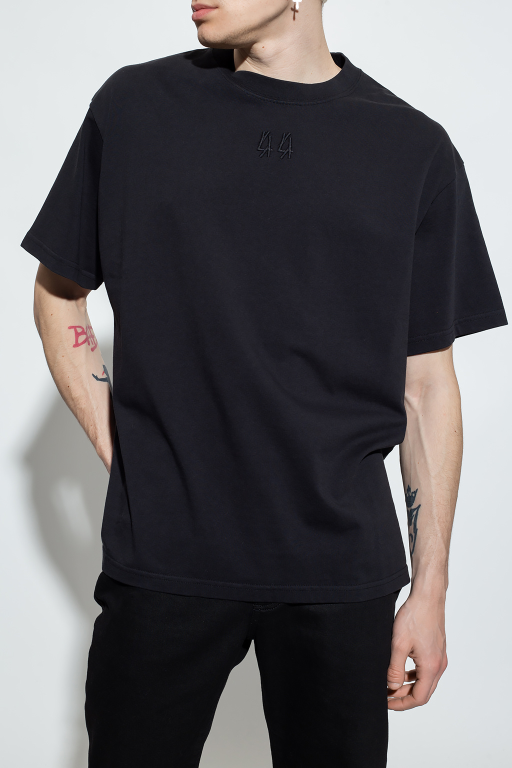 Spine' printed T - shirt 44 Label Group - Heron Preston